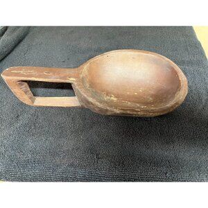 Handcrafted‎ Vintage Wooden Scoop With Handle Primitive Farmhouse